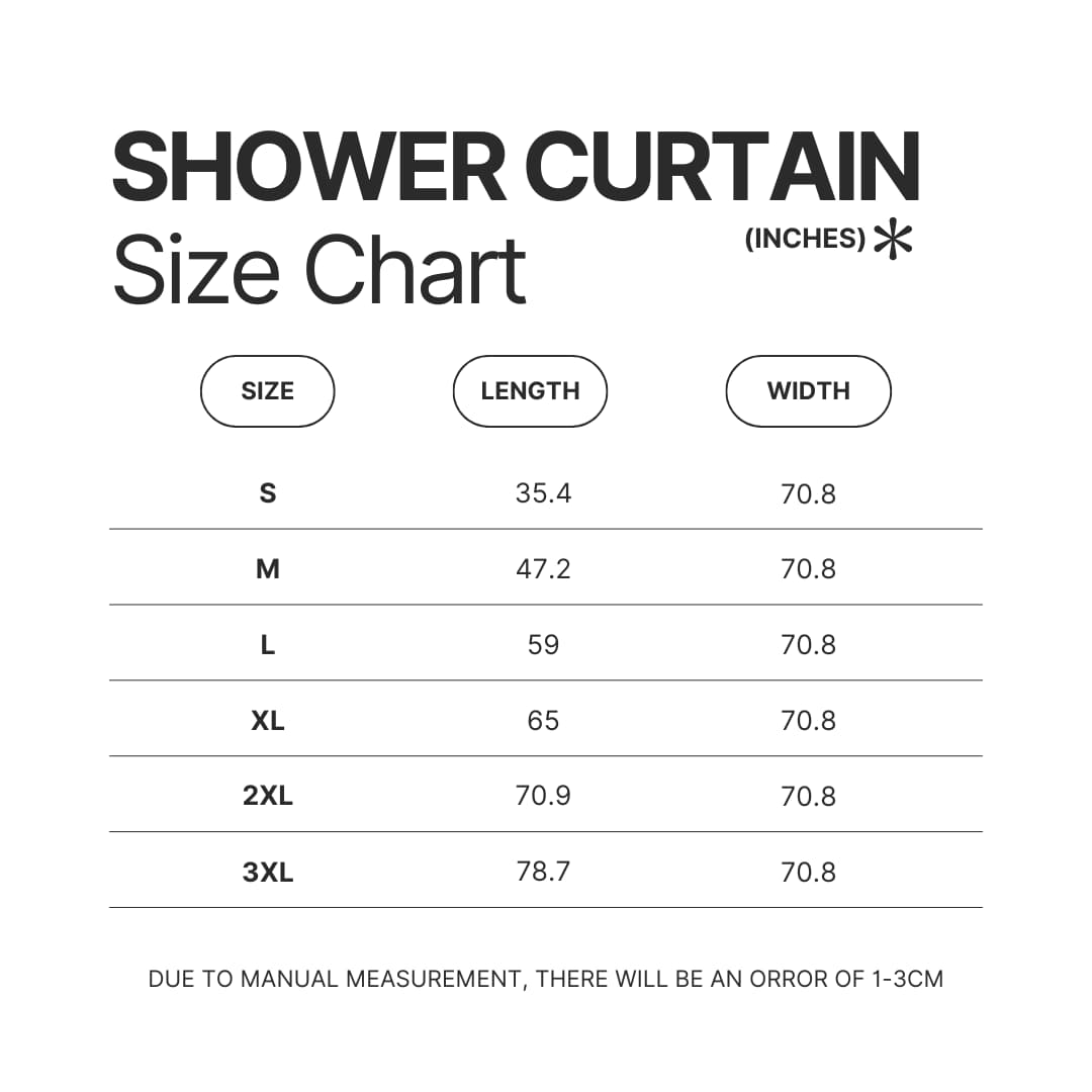 Shower Curtain Size Chart - Shin Megami Tensei Store