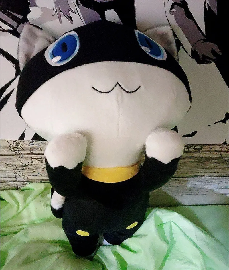 kf S4b84fc811c9e41ad9ede4c792b71cbf80 Megami Tensei P5 Morgana Cosplay Costume Stuffed Prop 40cm Anime Plush Cartoon Mascot - Shin Megami Tensei Store